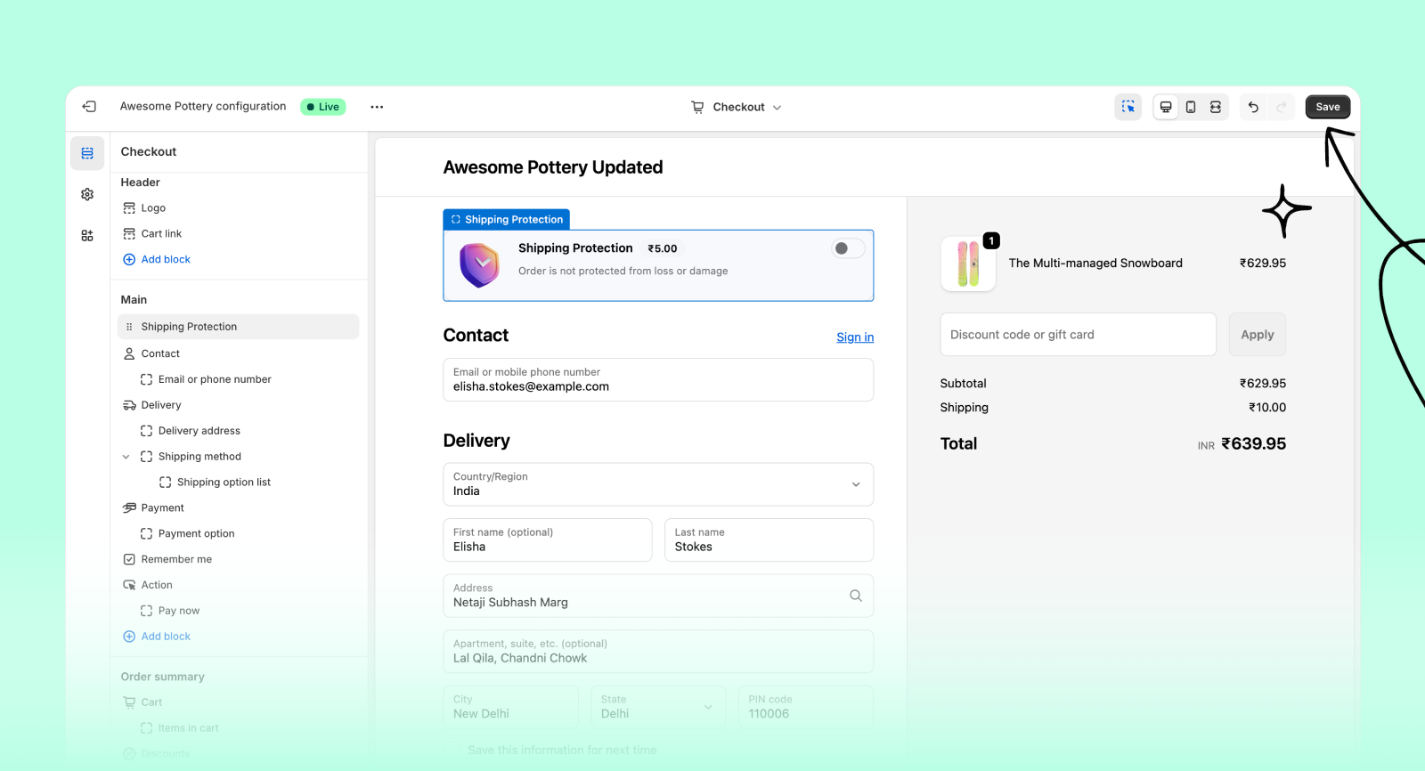 Click Save to apply changes